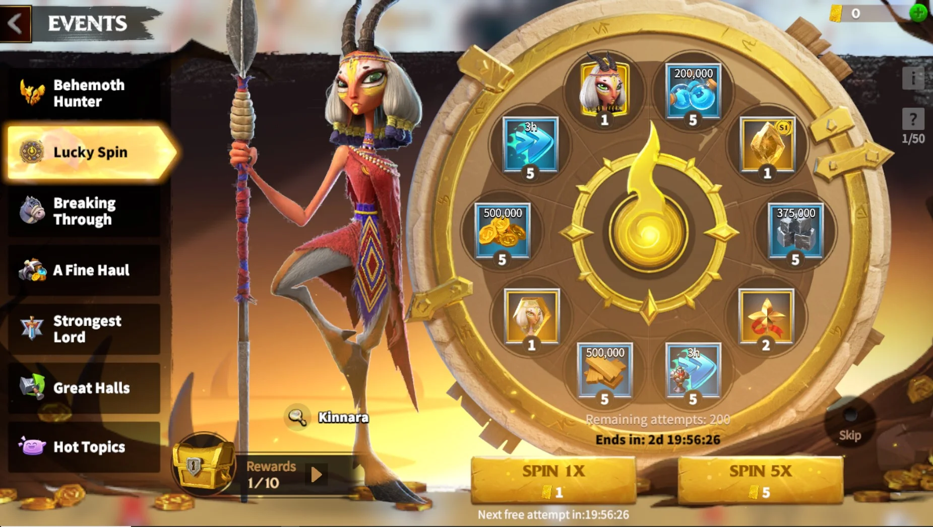 call of dragons event lucky spin