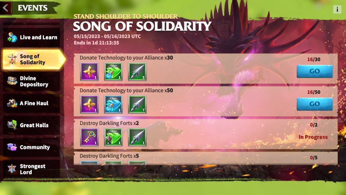 call of dragons event song of solidarity