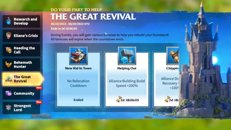 call of dragons event the great revival